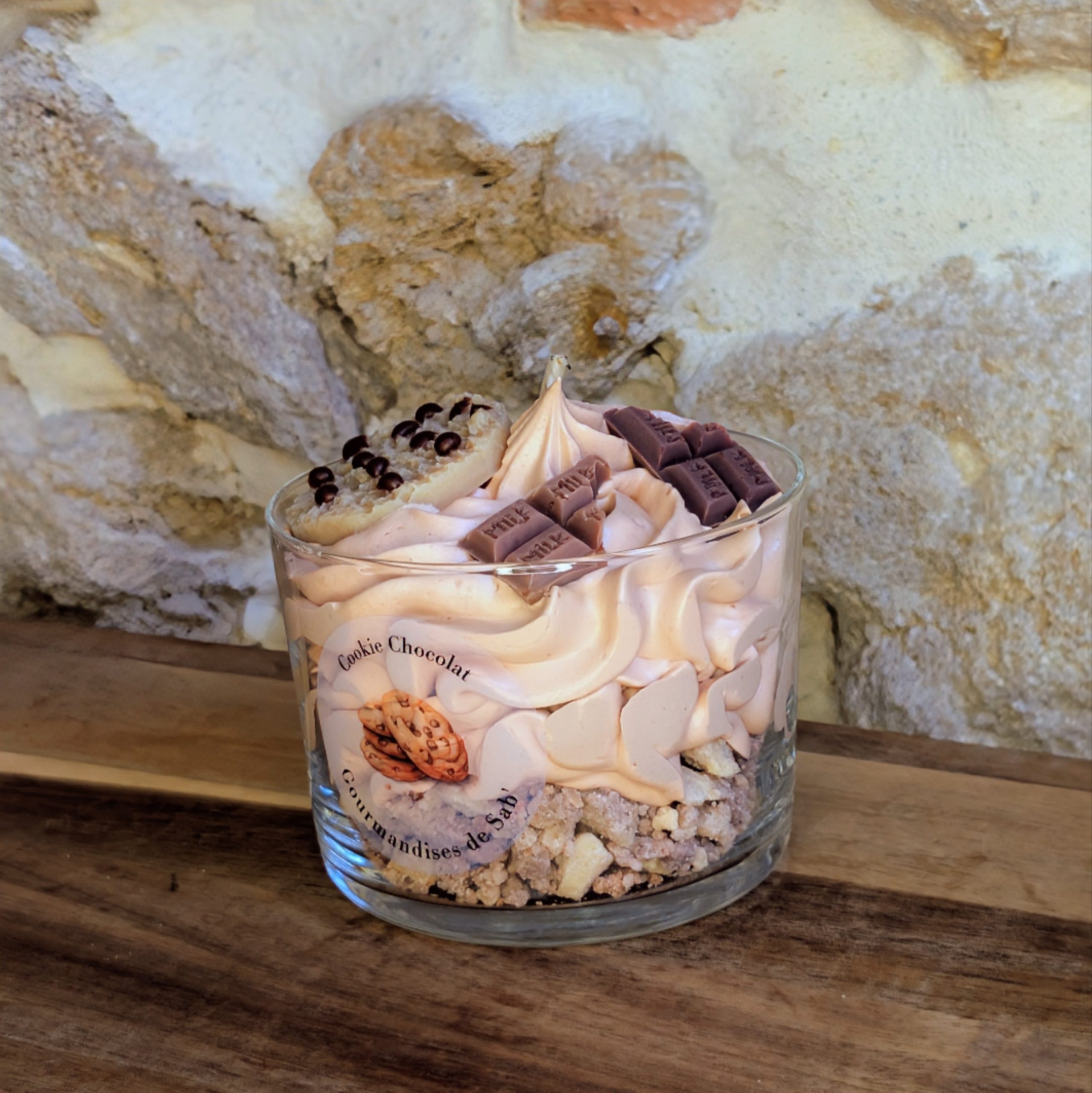 Bougie Gourmande parfumée au Cookie Chocolat – Image 2