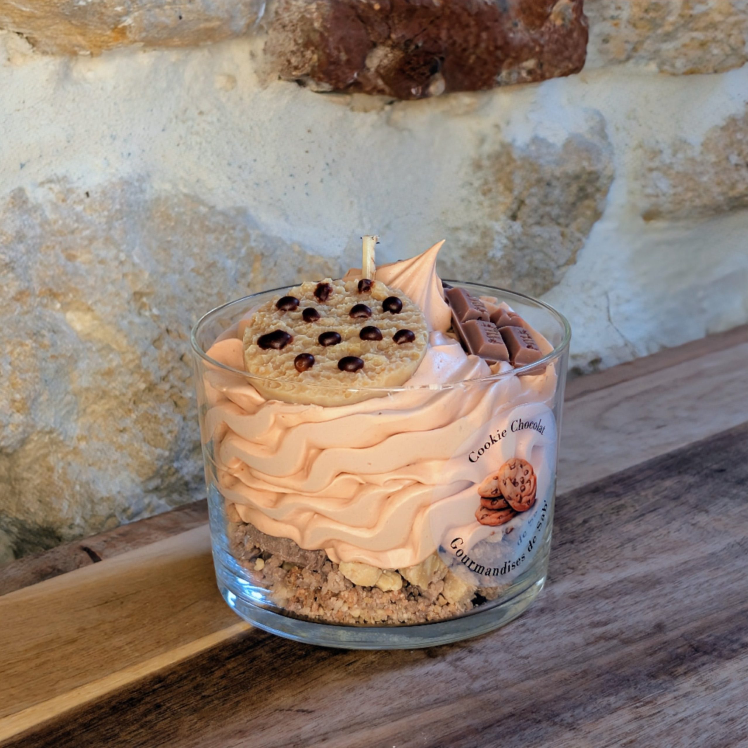 Bougie Gourmande parfumée au Cookie Chocolat – Image 3